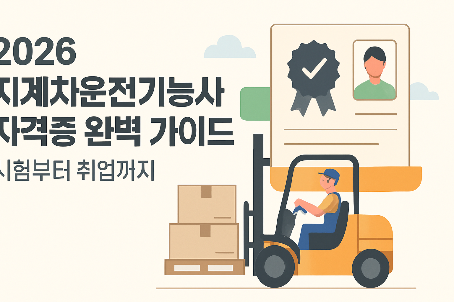 2026 지게차운전기능사 자격증 완벽 가이드: 시험부터 취업까지