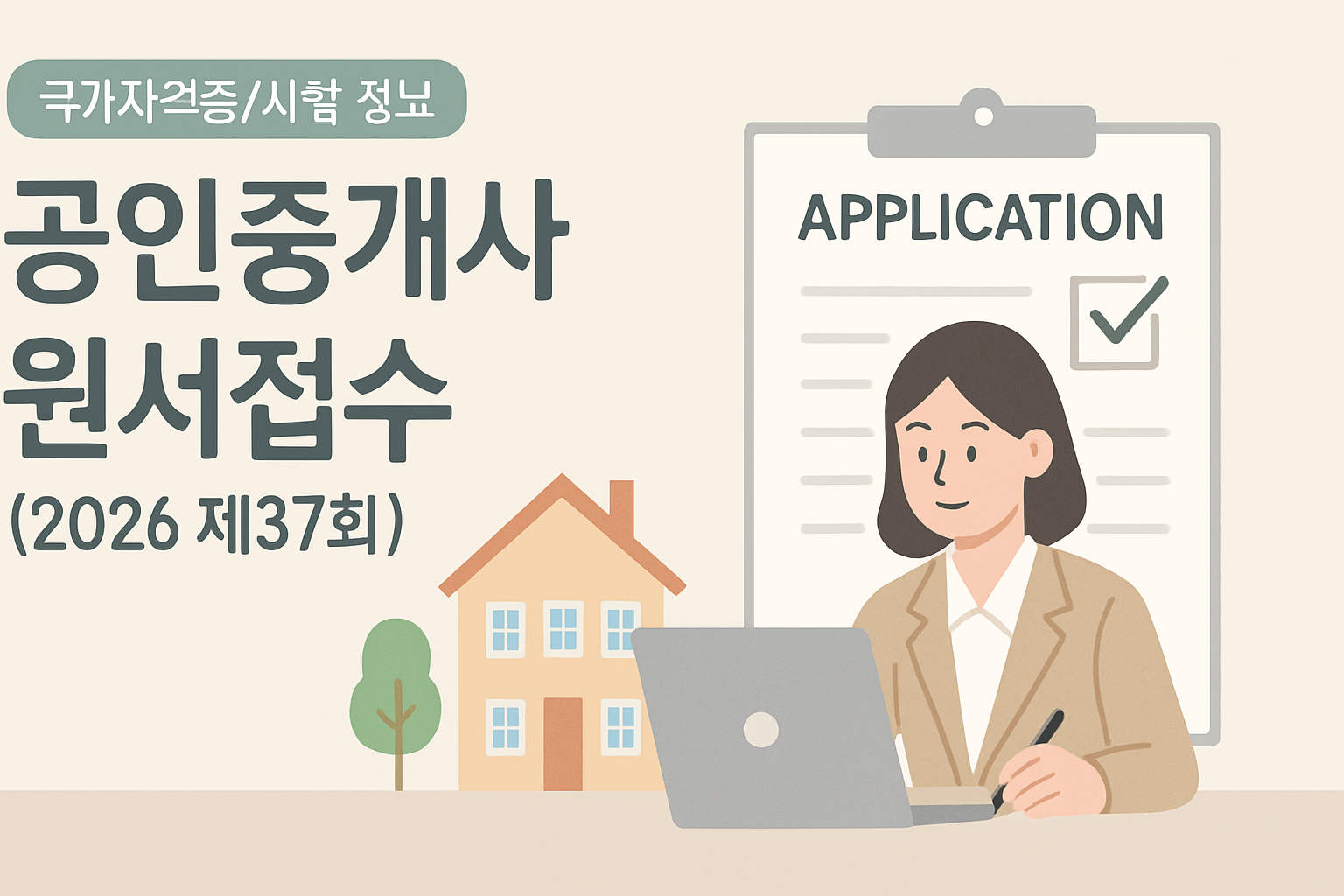 2026 공인중개사 원서접수, 이 날 놓치면 1년 기다립니다 (제37회 접수기간·응시료)**
