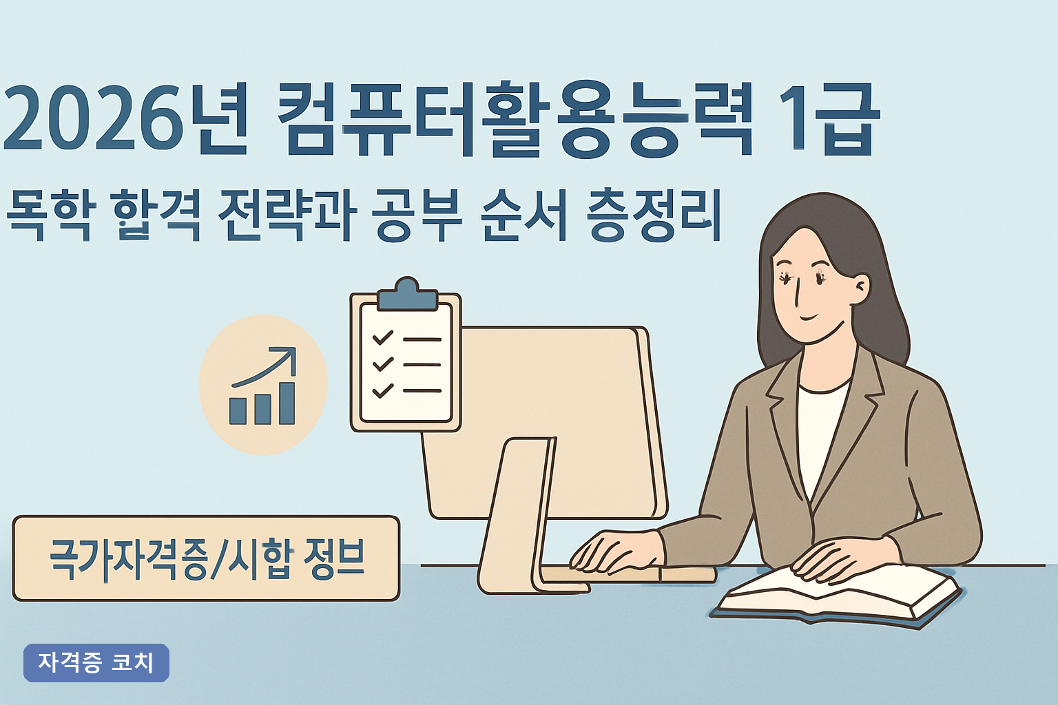2026년 컴퓨터활용능력 1급 독학 합격 전략과 공부 순서 총정리