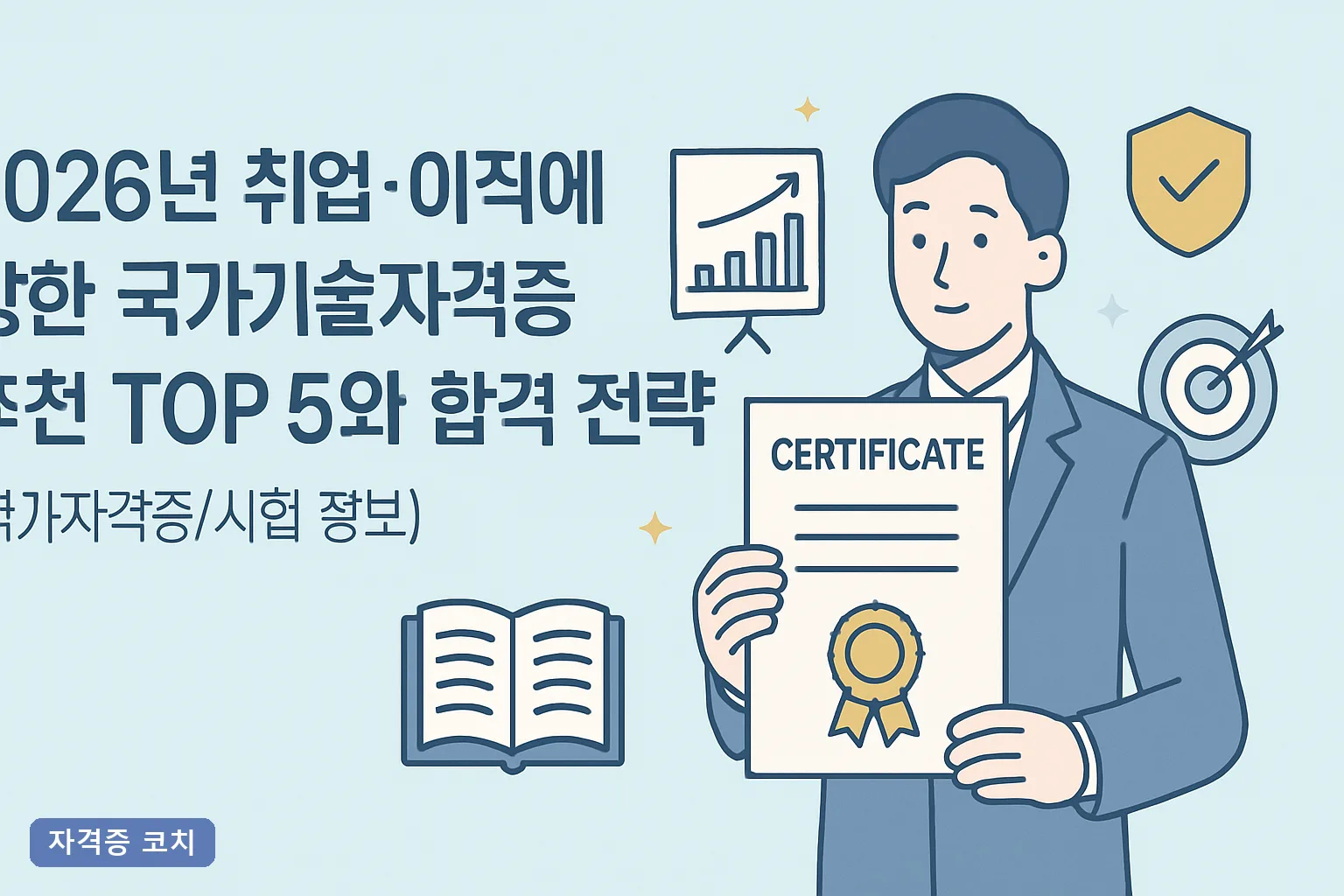 2026년 취업·이직에 강한 국가기술자격증 추천 TOP 5와 합격 전략｜응시료·합격률·기간 비교