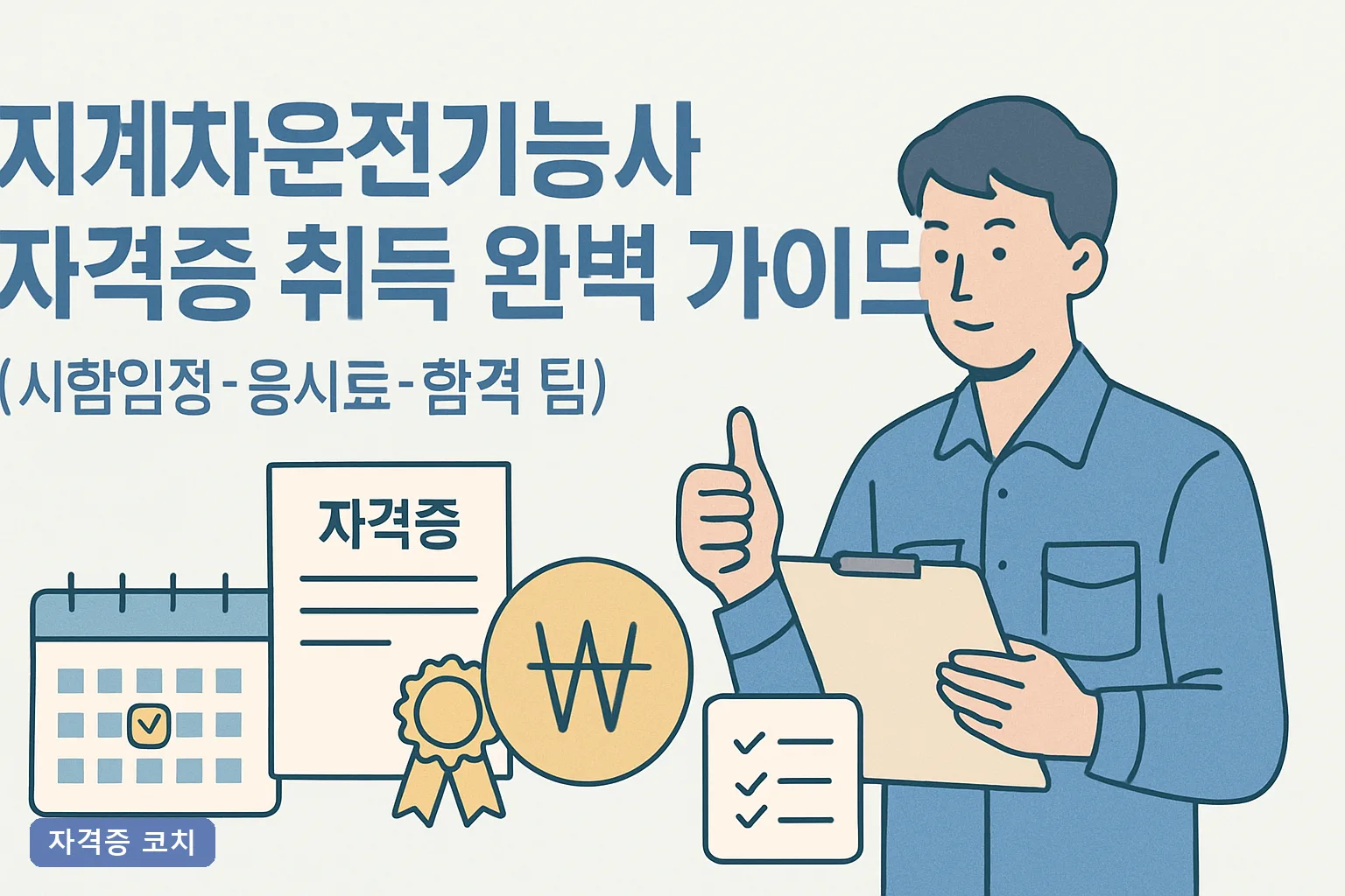 지게차운전기능사 자격증 취득 완벽 가이드 (시험일정·응시료·합격 팁) 2026년 4주 합격 로드맵
