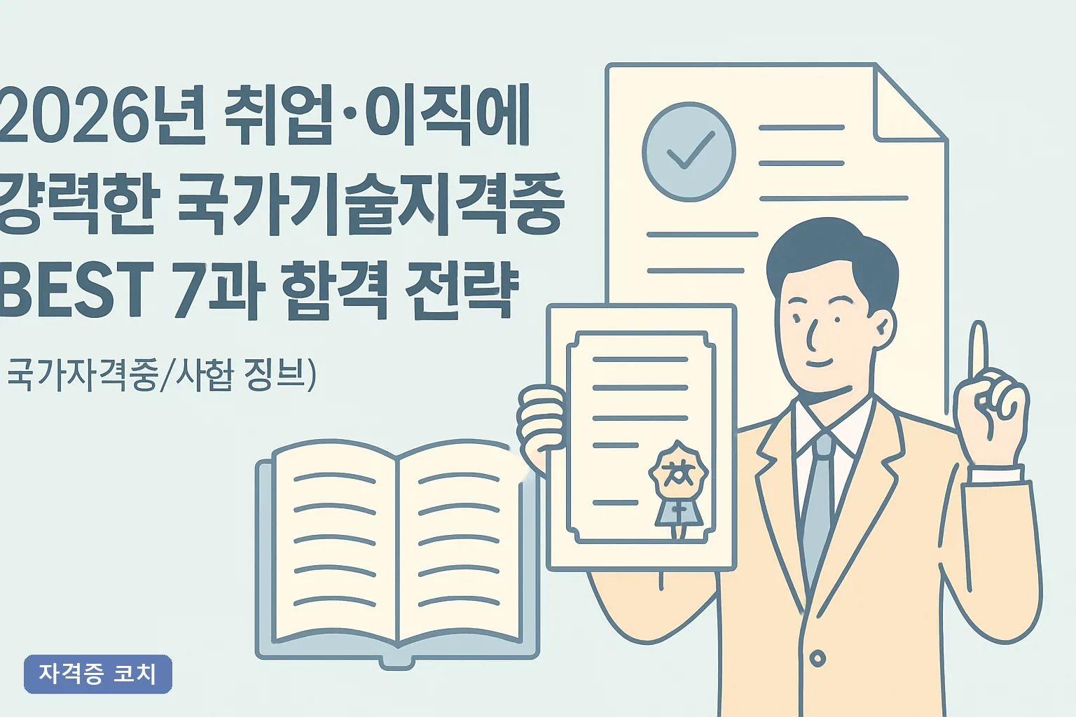 2026년 취업·이직에 강력한 국가기술자격증 BEST 7과 합격 전략｜응시료·합격률 비교