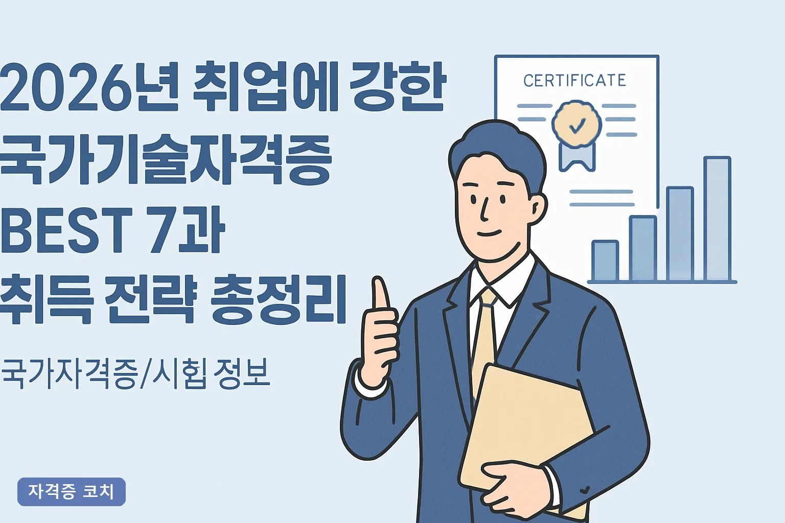 2026년 취업에 강한 국가기술자격증 BEST 7과 취득 전략 총정리｜합격률·응시료·공부기간 비교