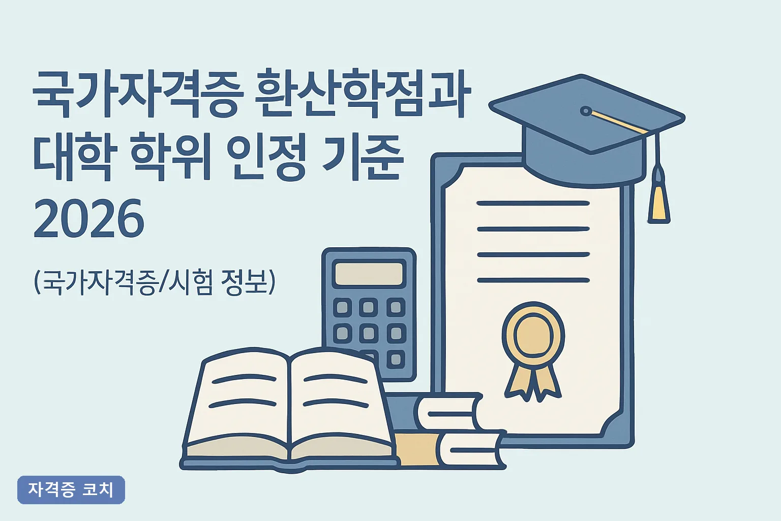 국가자격증 환산학점과 대학 학위 인정 기준 2026 총정리, 기사 20학점부터 140학점 설계까지