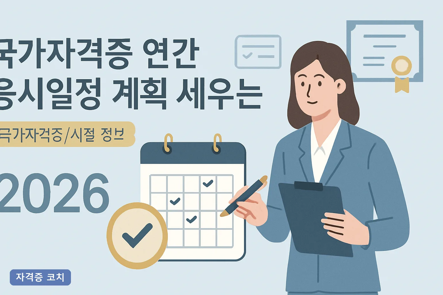 국가자격증 연간 응시일정 계획 세우는 법 2026, 큐넷 회차·접수일 역산 4단계 완성 가이드