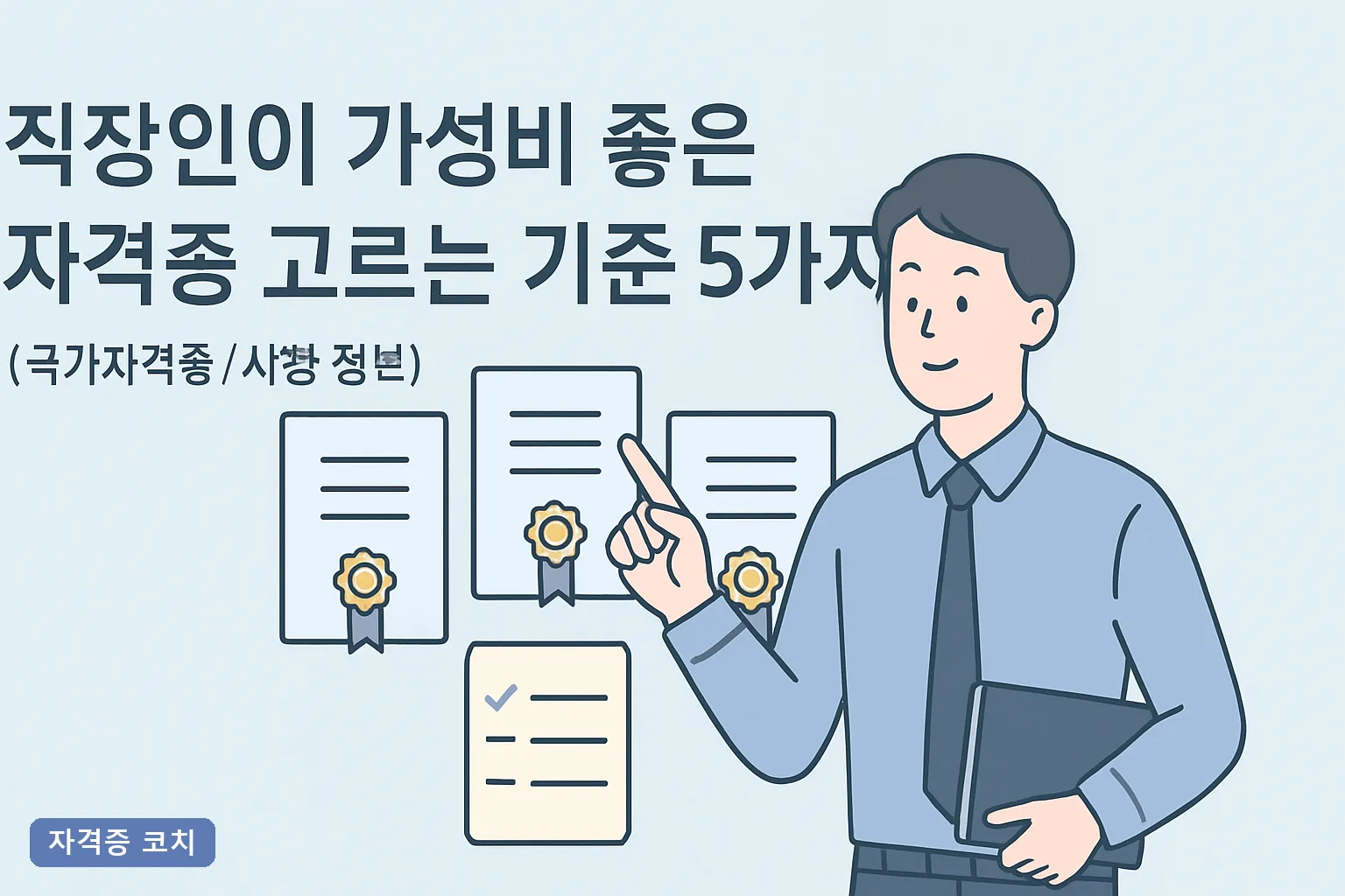직장인이 가성비 좋은 자격증 고르는 기준 5가지, 2026년 실전 선택법과 비용·합격률 비교