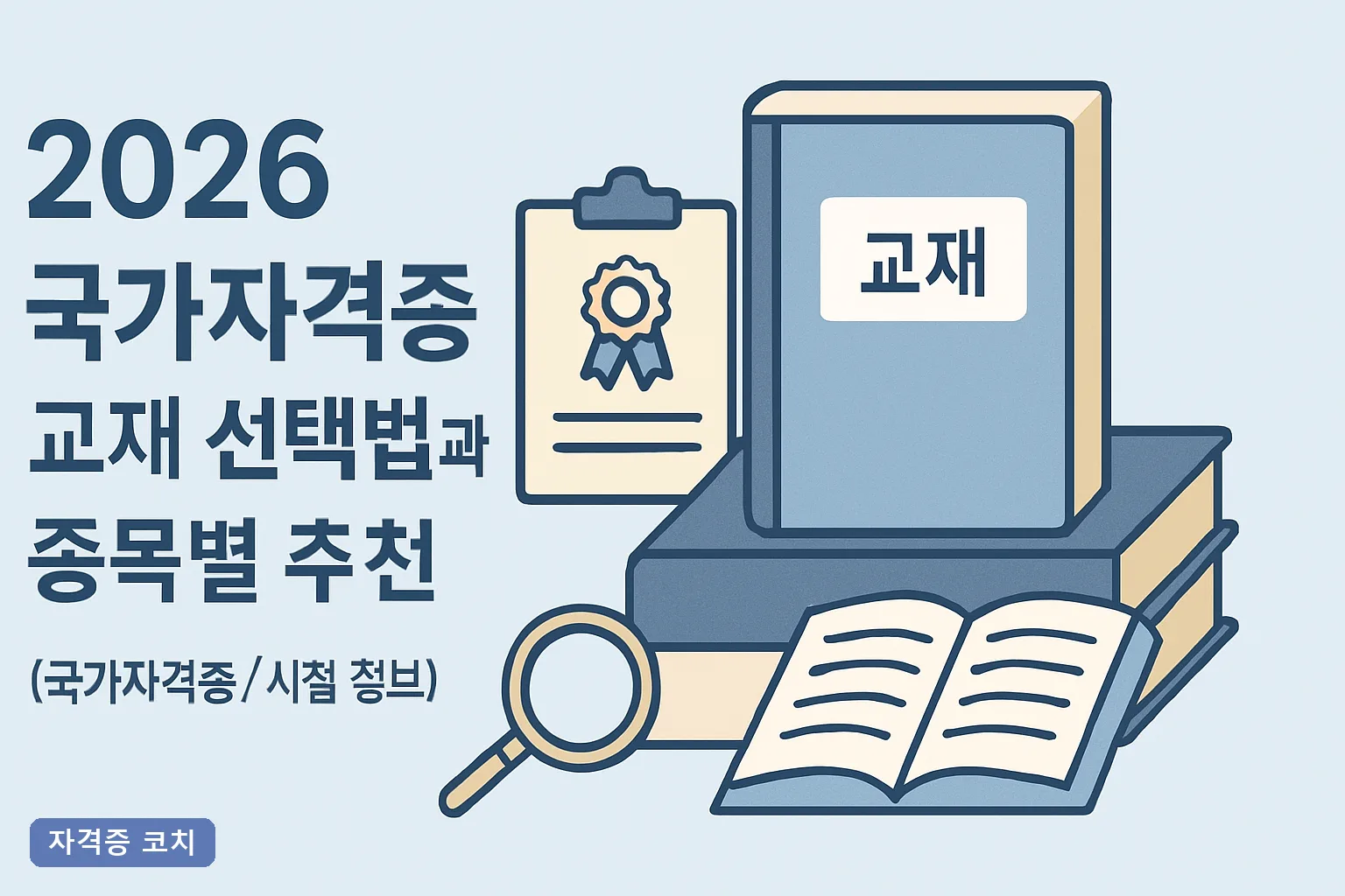 2026 국가자격증 교재 선택법과 종목별 추천, 개정판 확인부터 합격 교재 고르는 5가지 기준