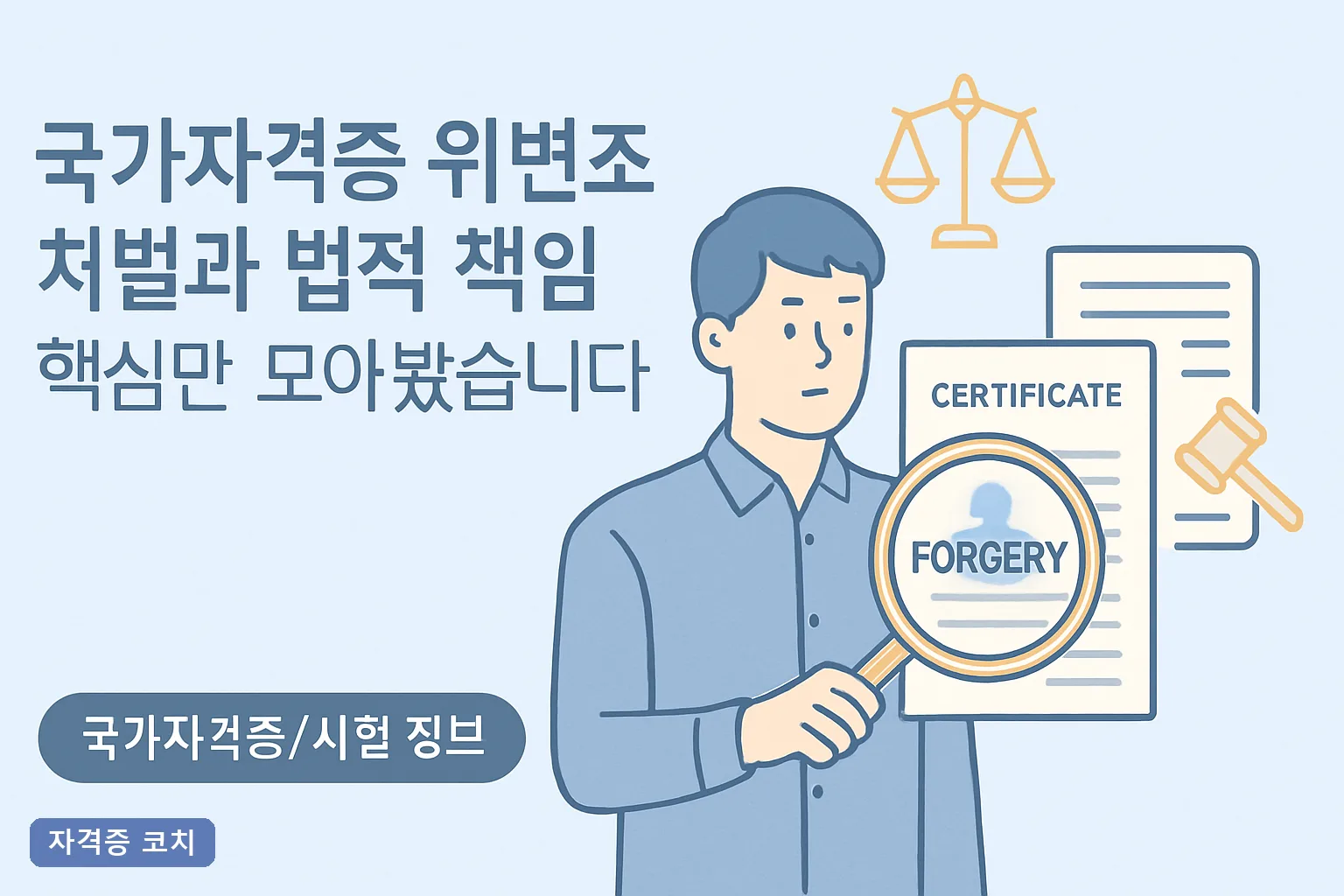 국가자격증 위변조 처벌과 법적 책임 총정리 2026년, 형법 기준·징역 벌금·실제 판례까지