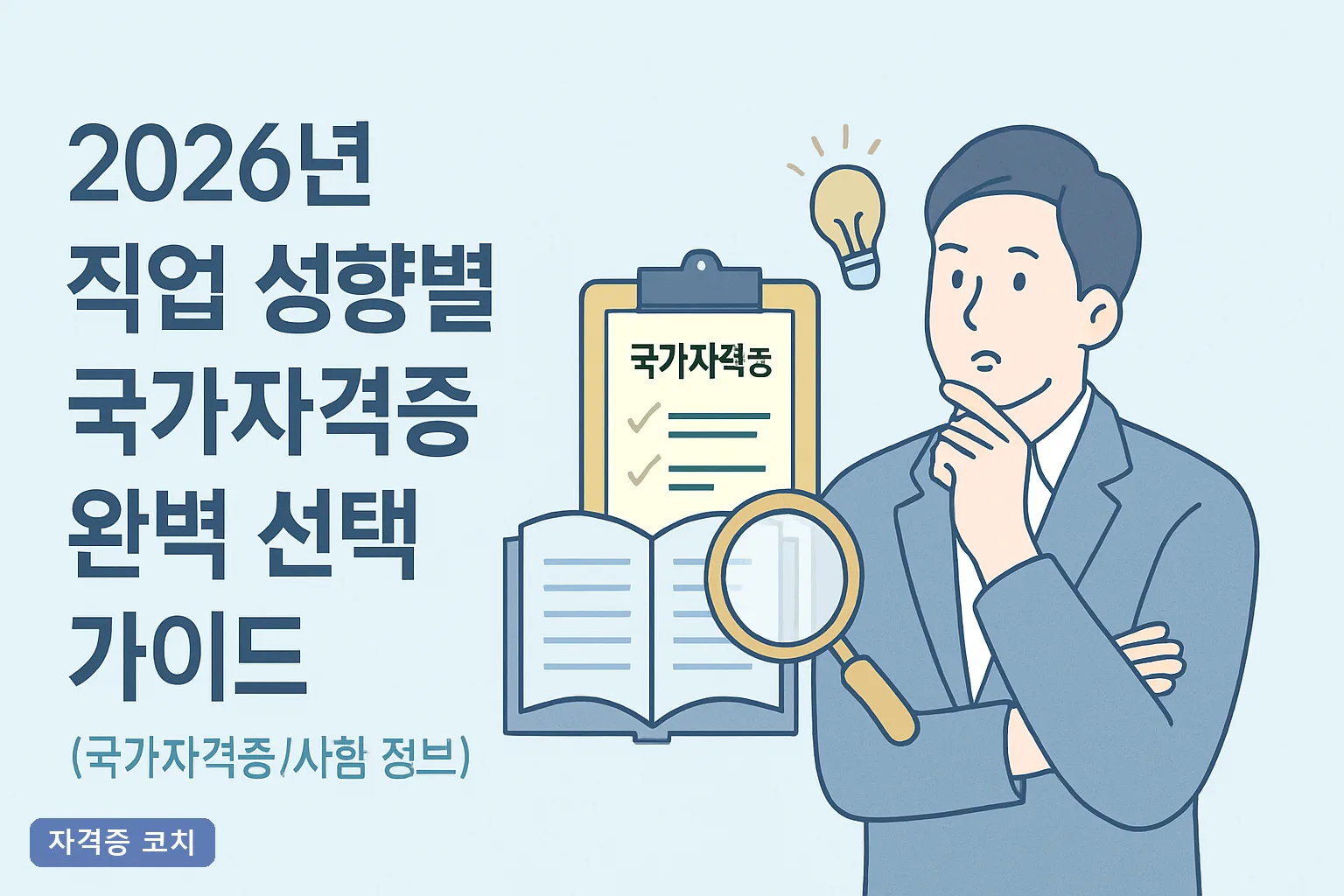 2026년 직업 성향별 국가자격증 완벽 선택 가이드｜4대 유형별 추천 자격증