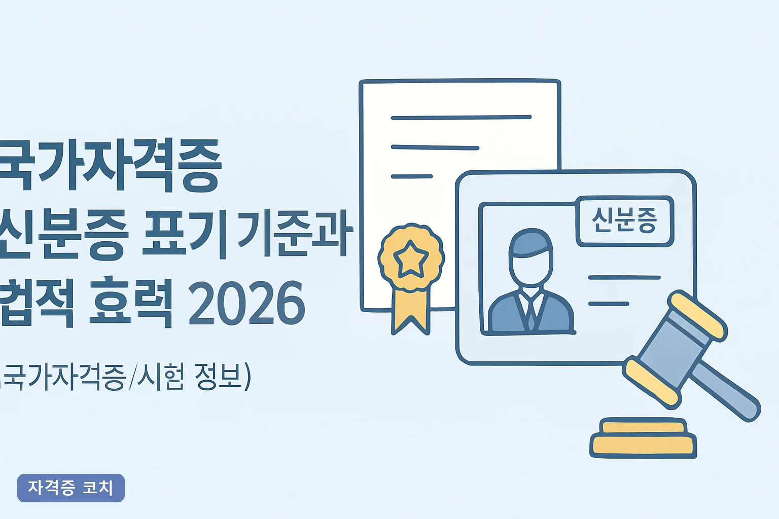 국가자격증 신분증 표기 기준과 법적 효력 2026, 모바일 자격증 발급·진위확인 총정리