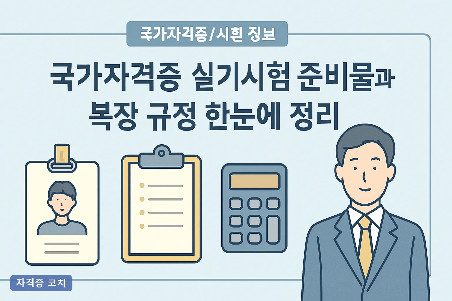 국가자격증 실기시험 준비물과 복장 규정 한눈에 정리 2026, 종목별 지참목록과 입실 기준
