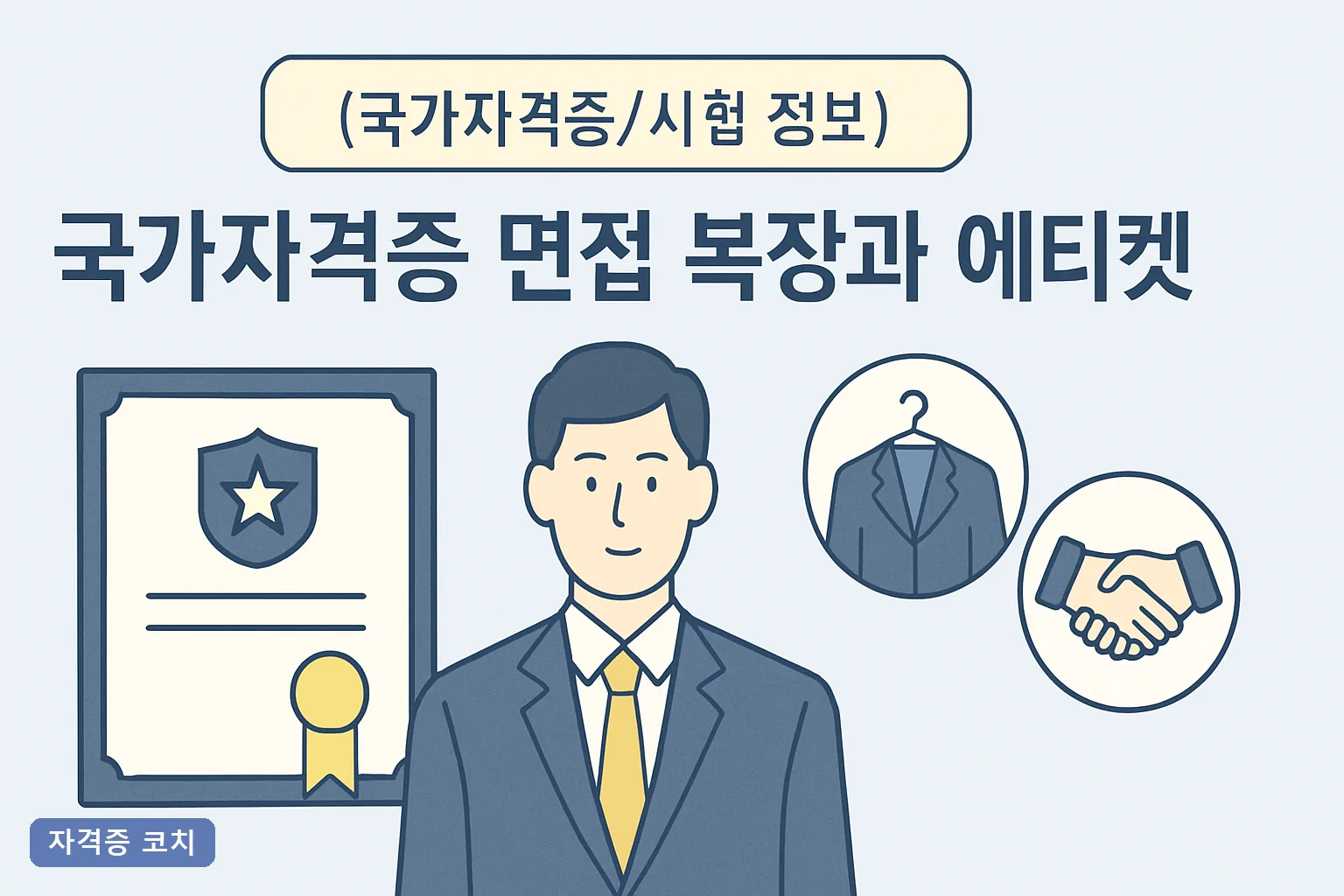 국가자격증 면접 복장과 에티켓 총정리 2026년｜복장 규정부터 입실 퇴실 예절 체크리스트까지